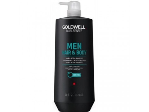 GOLDWELL Vyriškas Plaukų Ir Kūno Šampūnas Goldwell Dualsenses For Men Hair & Body 1000ml